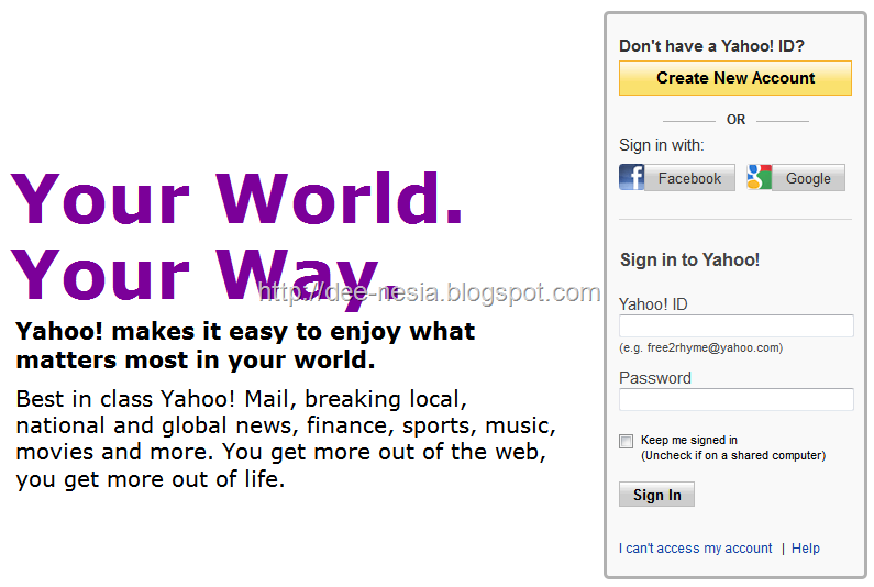 Cara Membuat Email Yahoo