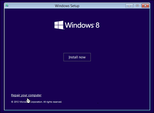 Setup Windows 8