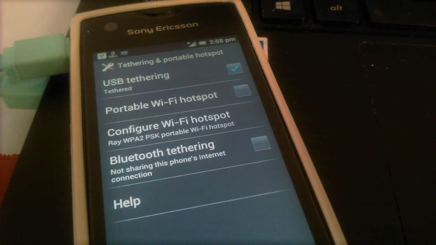 Xperia Ray USB Thethering