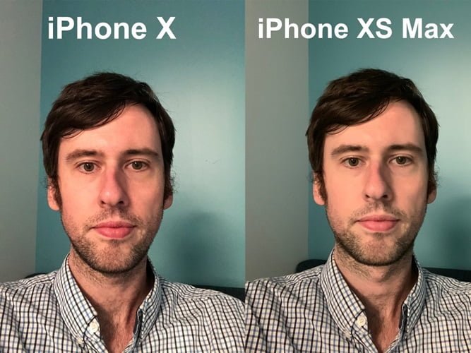 Hasil foto selfie iPhone XS vs iPhone X Antonio Villas-Boas di cahaya redup