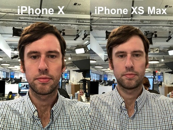 Hasil foto selfie iPhone XS vs iPhone X Antonio Villas-Boas di dalam kantor