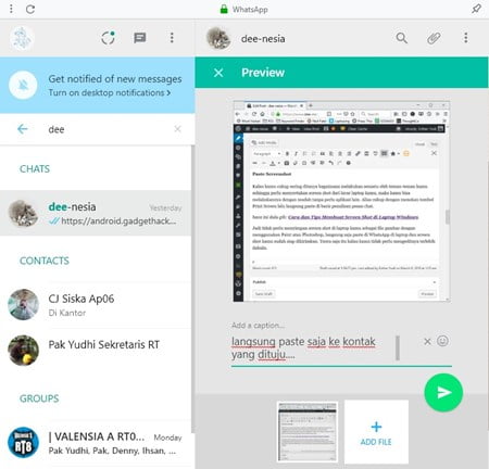 Tips Menggunakan WhatsApp di Laptop screenshot