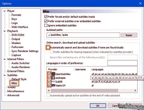 supaya otomatis download subtitle sendiri